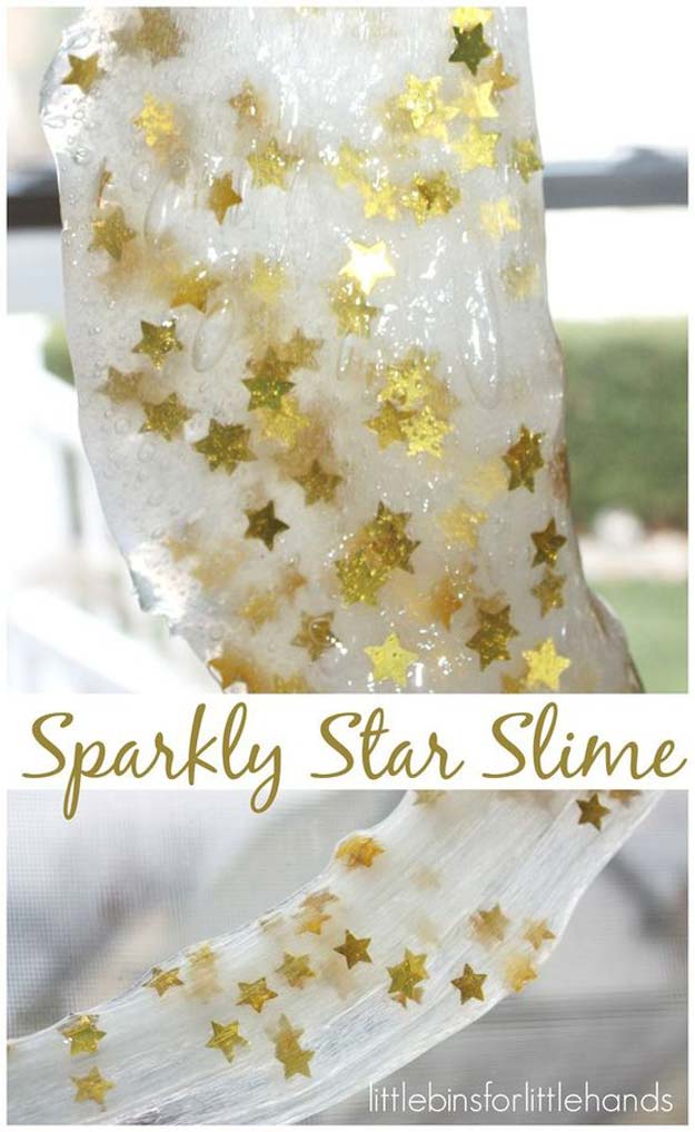 Best DIY Slime Recipes - DIY Star Confetti Slime