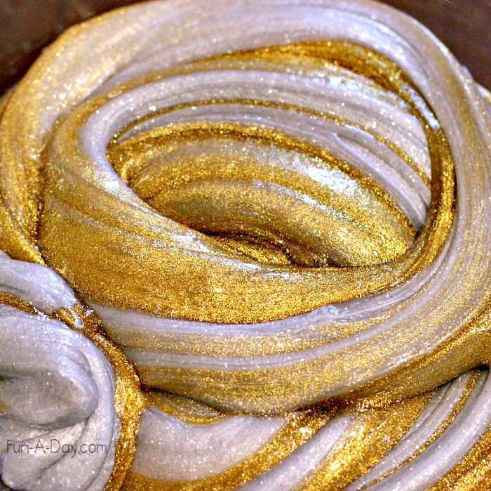 Best DIY Slime Recipes - Silver and Gold Slime