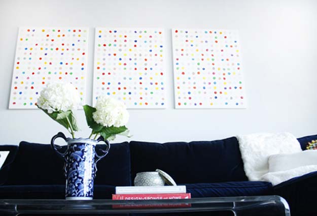DIY Happy Dots Wall Art