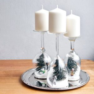  Wine Glass Candle Holder