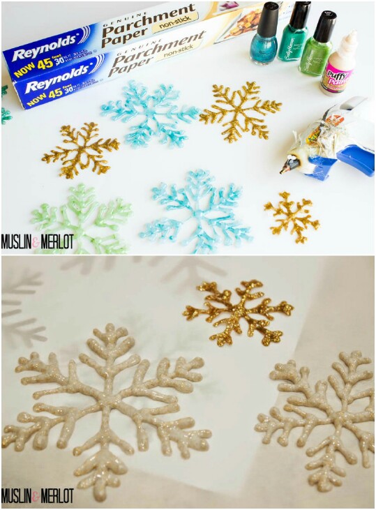 DIY Glue Gun Snowflakes 