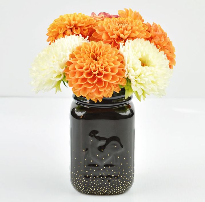 DIY Black and Gold Vase