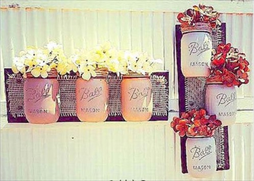 DIY Repurposed Mason Jar Vases