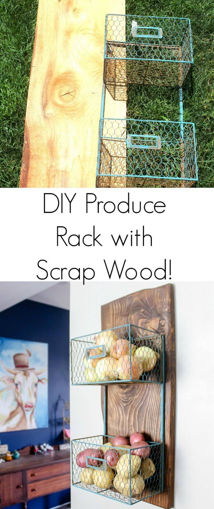 DIY Produce Rack With Scrap Wood Storage Unit