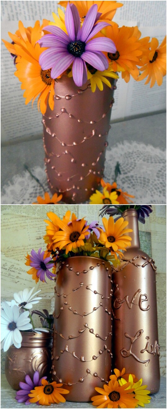 Creative Vase Decoration Using A Glue Gun