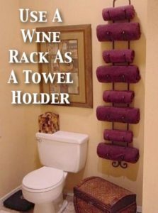 DIY Wine Rack Towel Holder