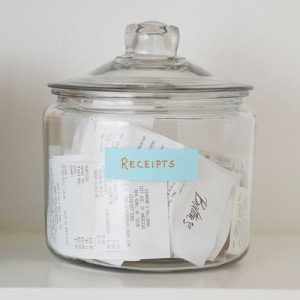 Receipt Jar