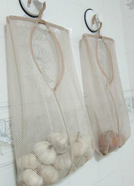 Use Mesh Laundry Bags for pantry