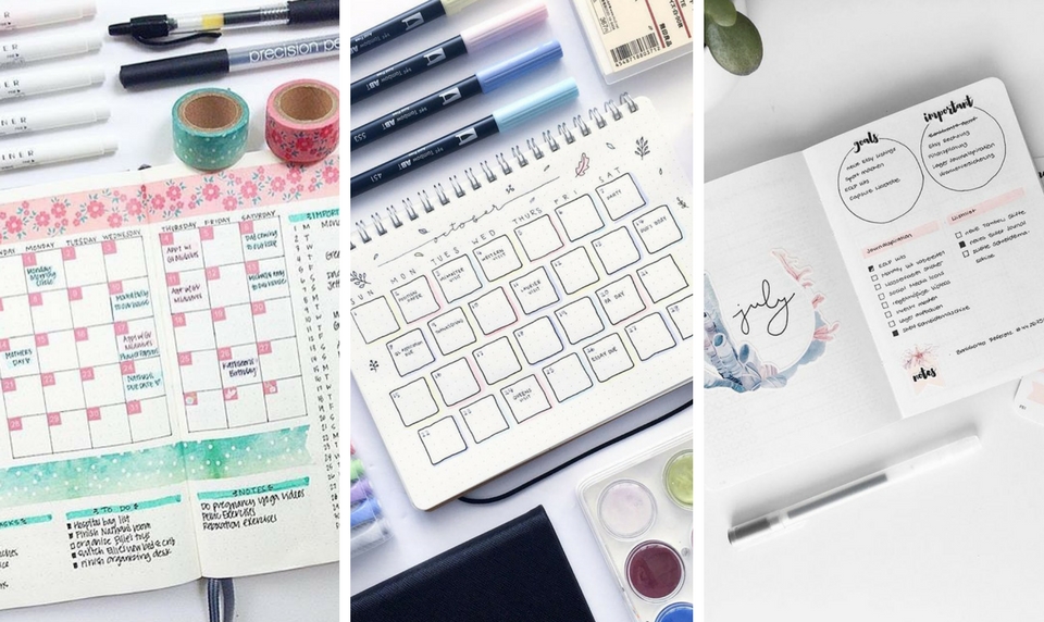 6 Amazing Bullet Journal Monthly Spread Ideas - Craftsonfire