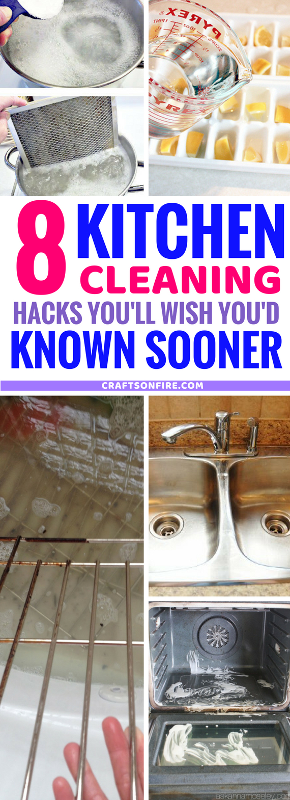 BEST kitchen cleaning tips and tricks that will solve ALL your problems. They actually work really well! You'll find easy solutions to get rid of stains, clean the dirty things in your kitchen within minutes and finally get rid of those stains from pots and pans. Trust me when I say these kitchen cleaning hacks are GENIUS! 