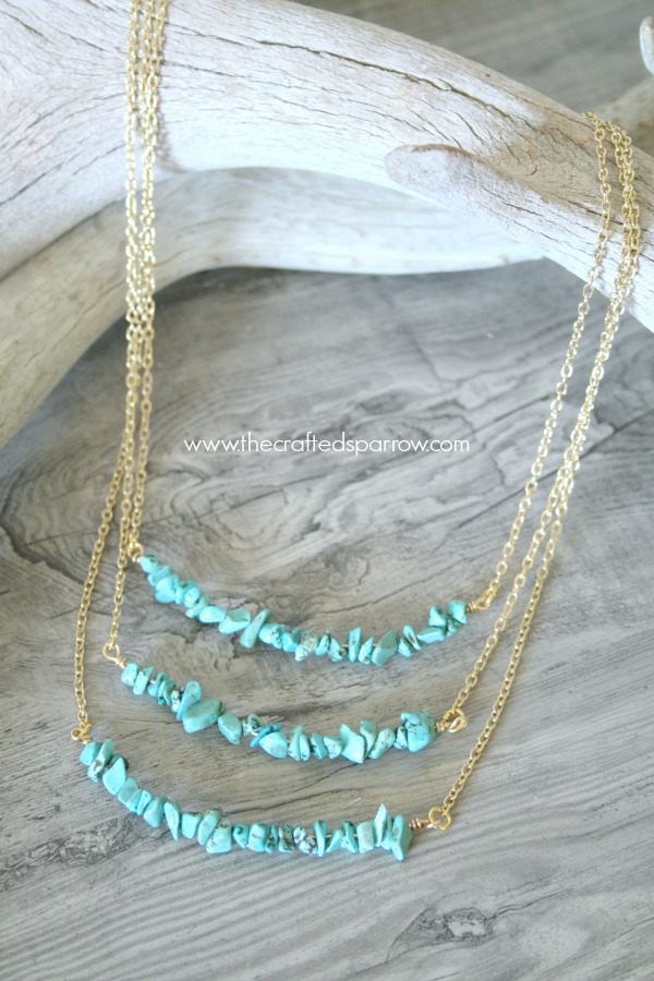 DIY Simple Turquoise Necklace