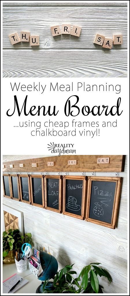 Meal Planning DIY Chalkboards