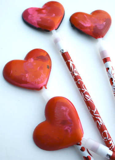  Pencil Heart Toppers