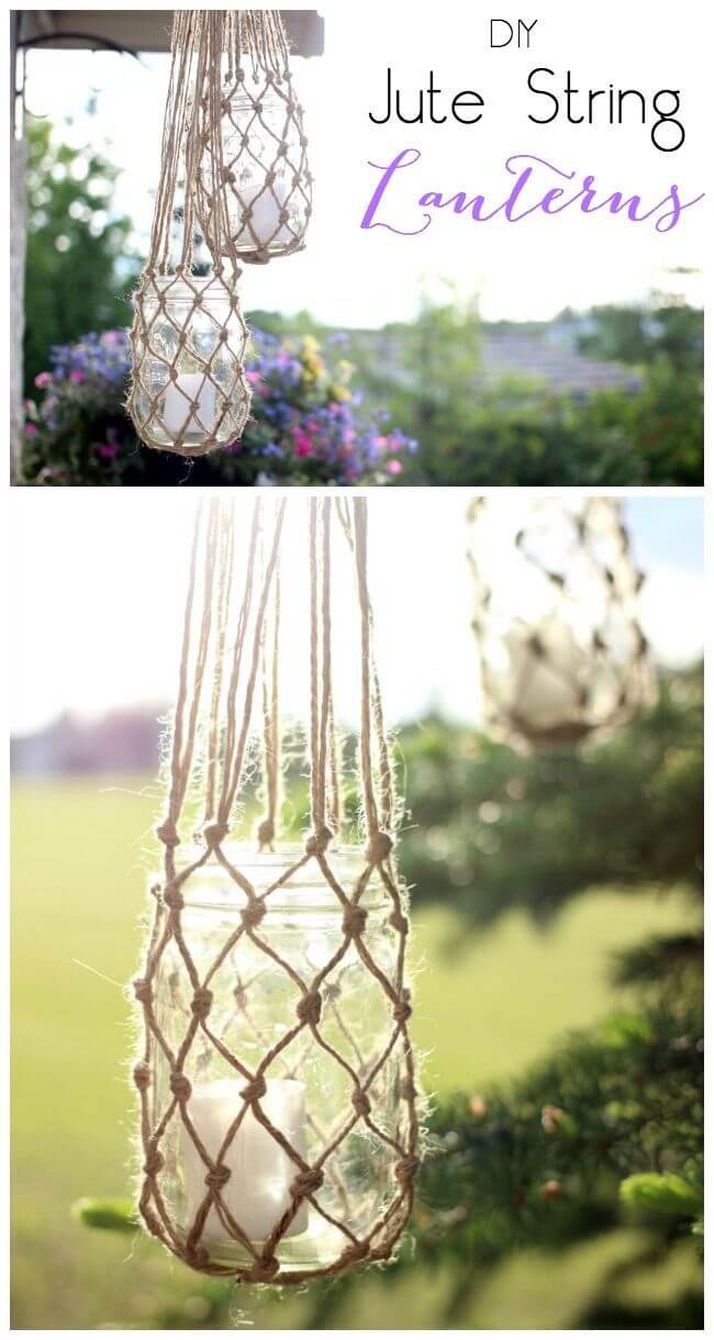 DIY Jute String Lanterns