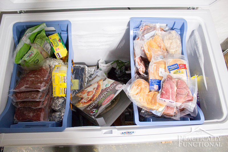 Chest Freezer Storage Basket Idea