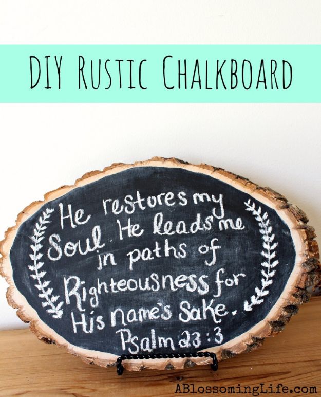 DIY Rustic Wood Chalkboard