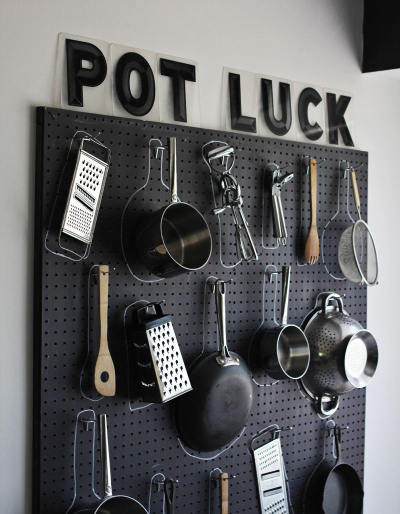 DIY Pots And Pans Pegboard