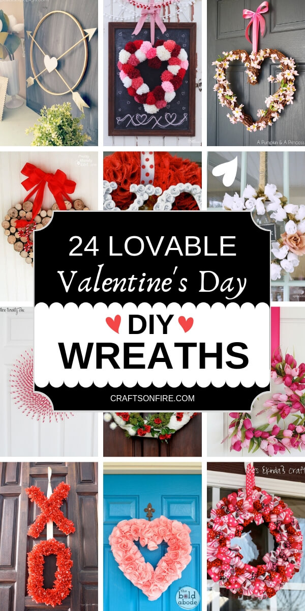24 Fun DIY Valentine's Day Wreaths
