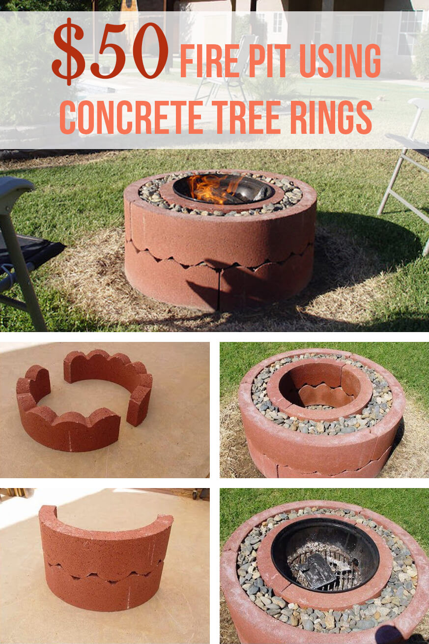 $50 Concrete Tree Ring Firepit