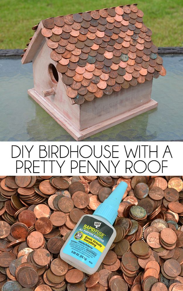 Birdhouse With A Pretty Penny Roof