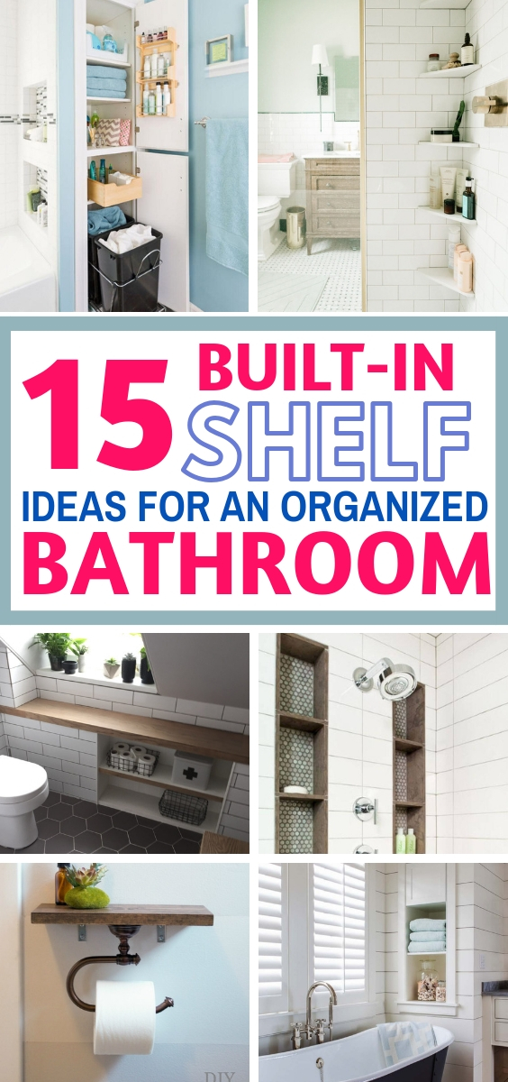 Need to upgrade your bathroom and create more space? Then all you need is this amazing built in shelf ideas for your bathroom!