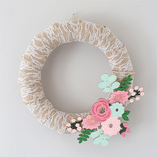 Burlap Lace Wreath