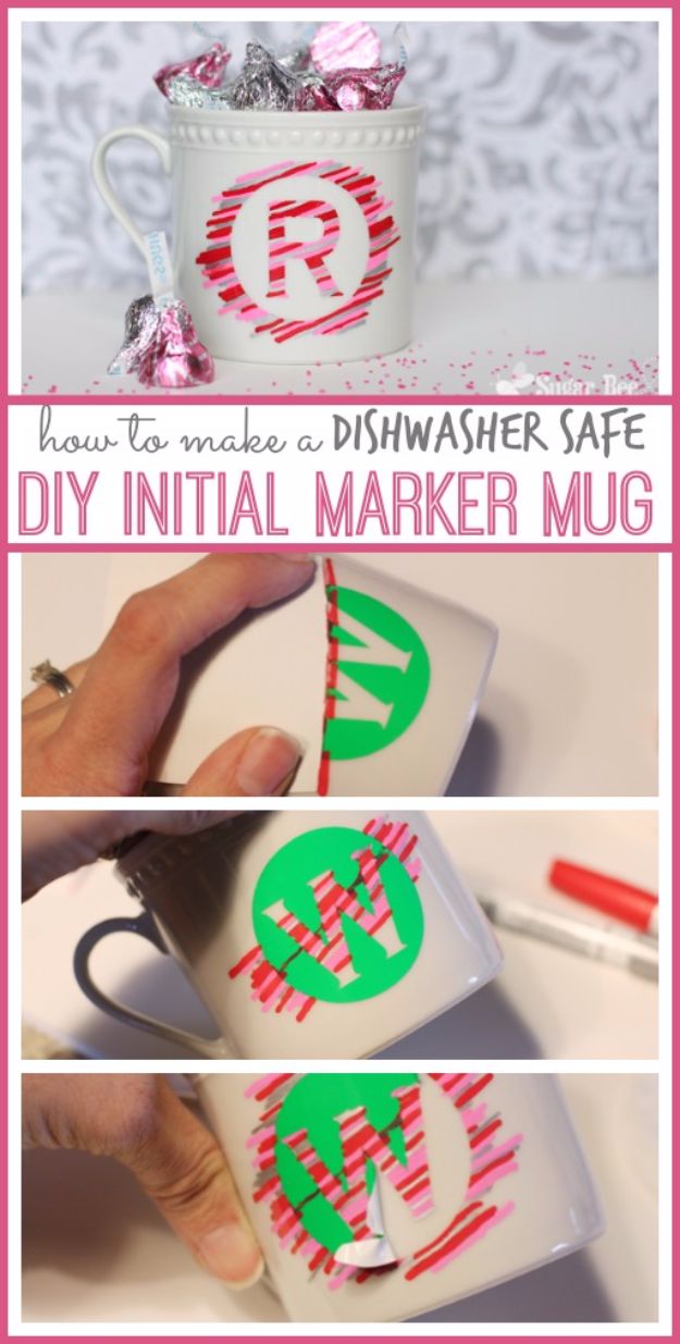 DIY Initial Marker Mug