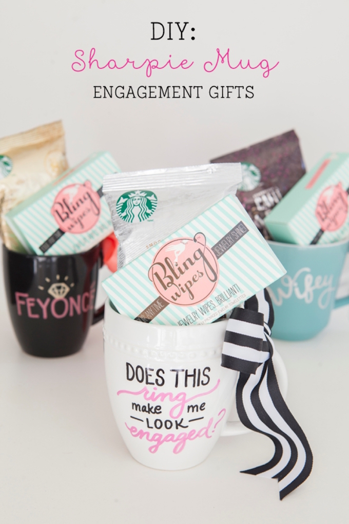 DIY Sharpie Mug Engagement Gift