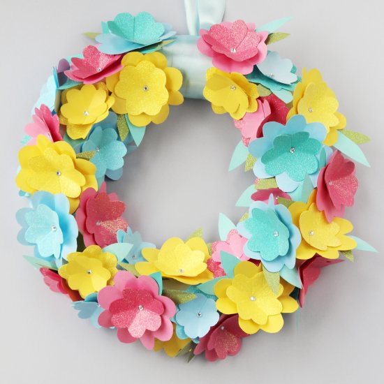 DIY Spring Paper Flower Wreath