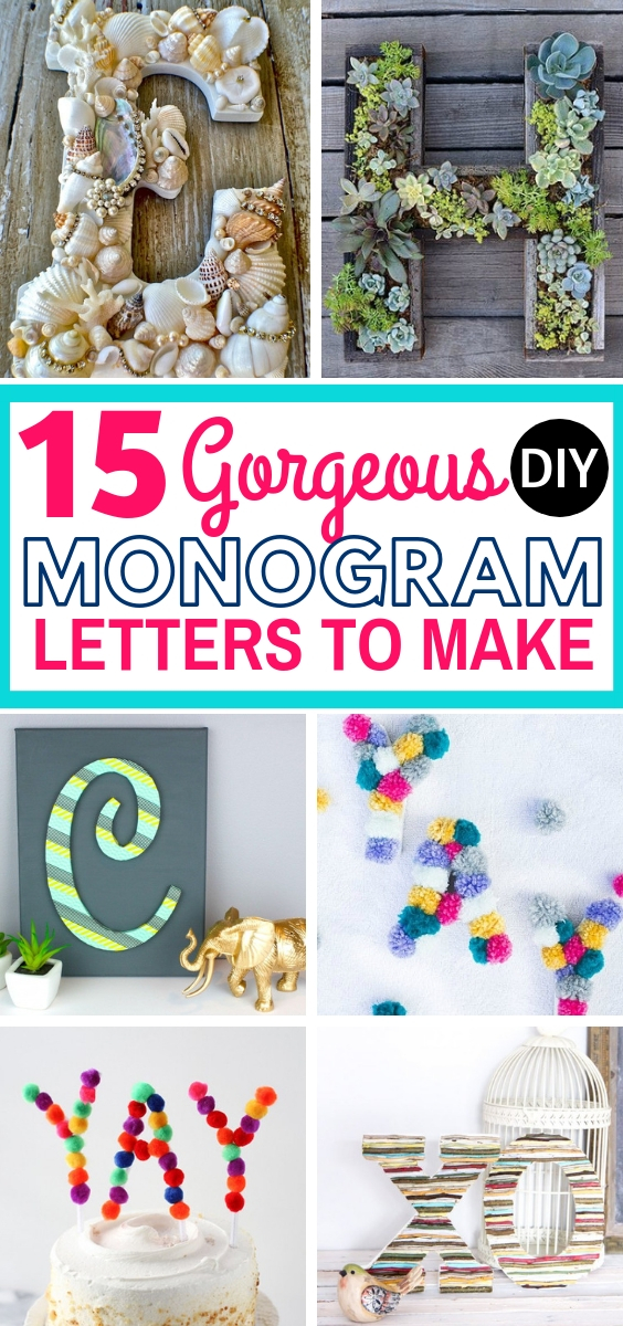 15 Impressive Diy Monogram Letters Craftsonfire - Monogram Letters Home Decoration