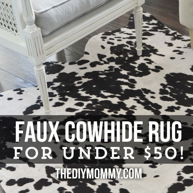 Faux Cowhide Rug For Under $50