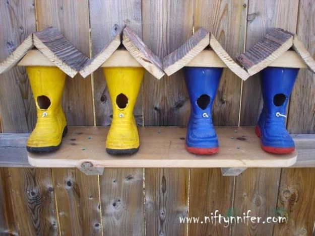 Rubber Boots Birdhouse
