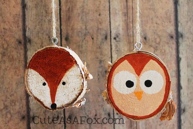 Hand Painted Animal Faces Wood Slices