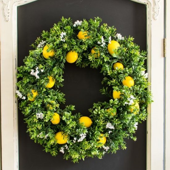 DIY Spring Wreaths - Summer Lemon Wreath
