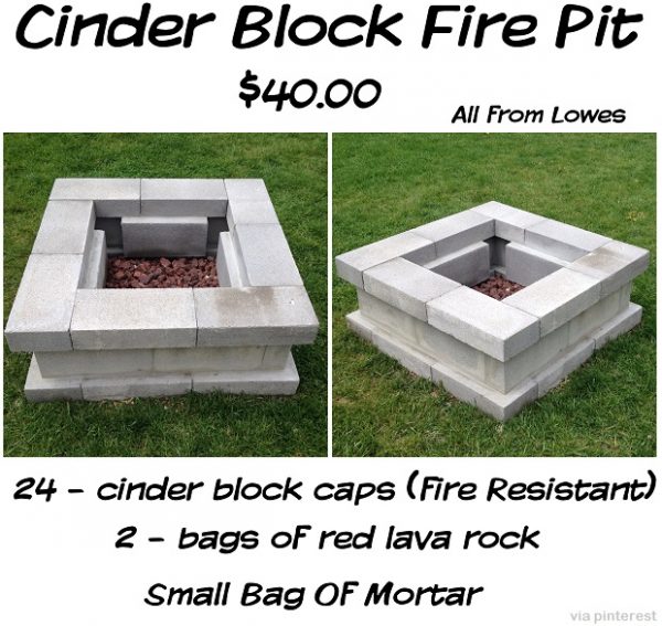  $40 Cinderblock Fire Pit