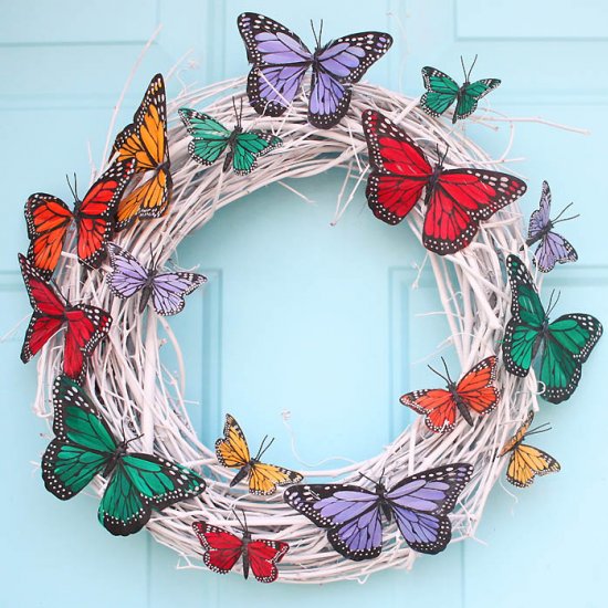 DIY Butterfly Wreath
