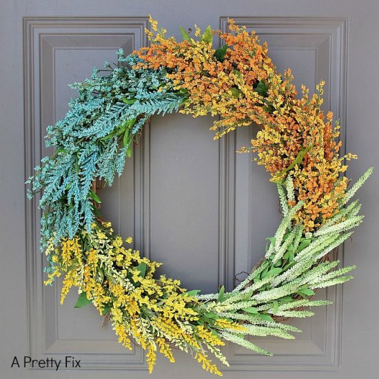 DIY (Faux) Wildflower Wreath