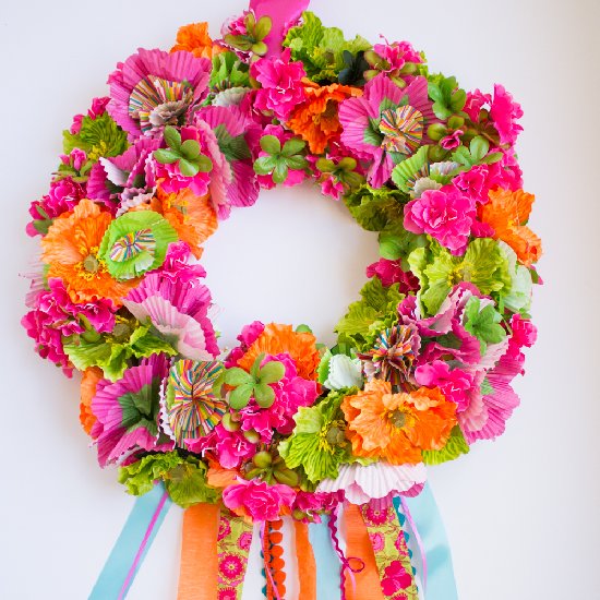 DIY Spring Wreaths - Fiesta Wreath
