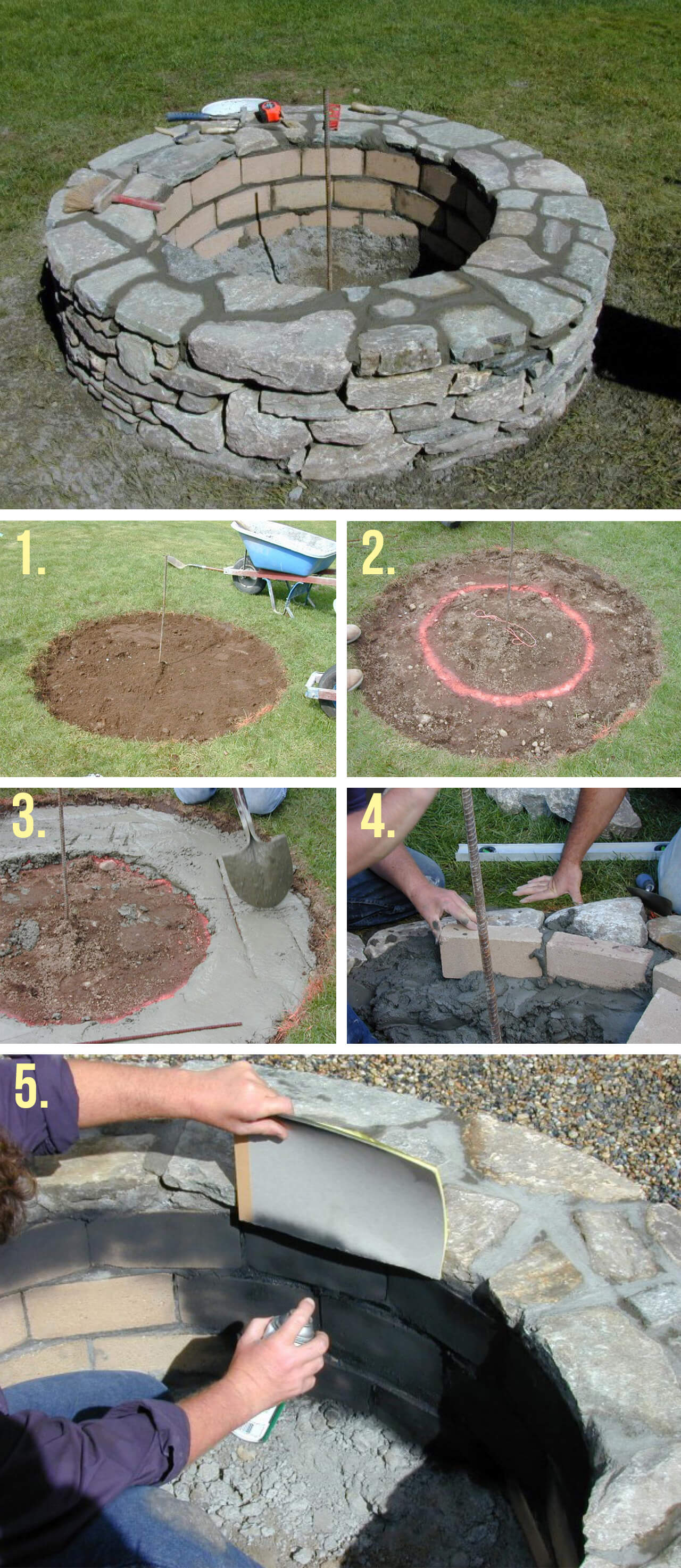  DIY Round Stone Fire Pit