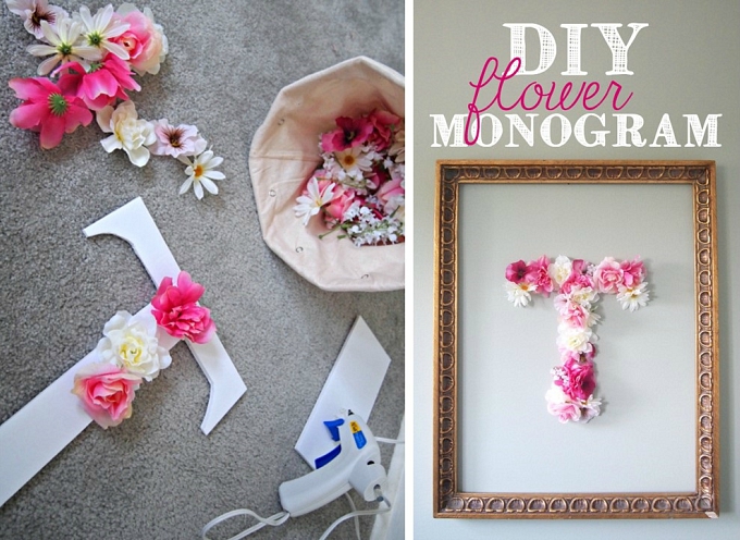 DIY Flower Monogram Letters