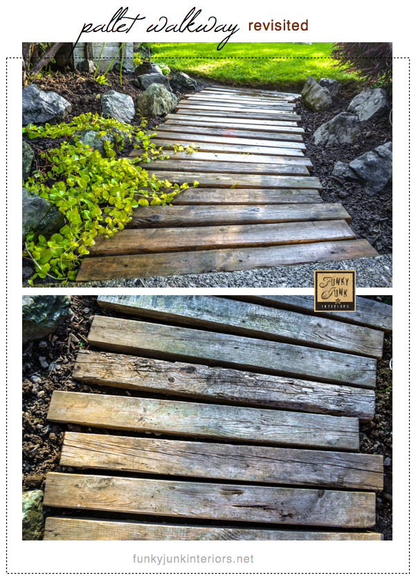 DIY Pallet Wood Walkway
