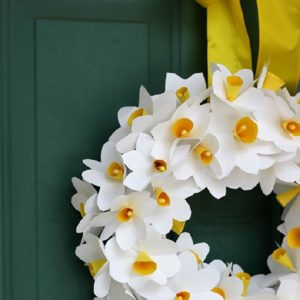 Paper Daffodil Wreath