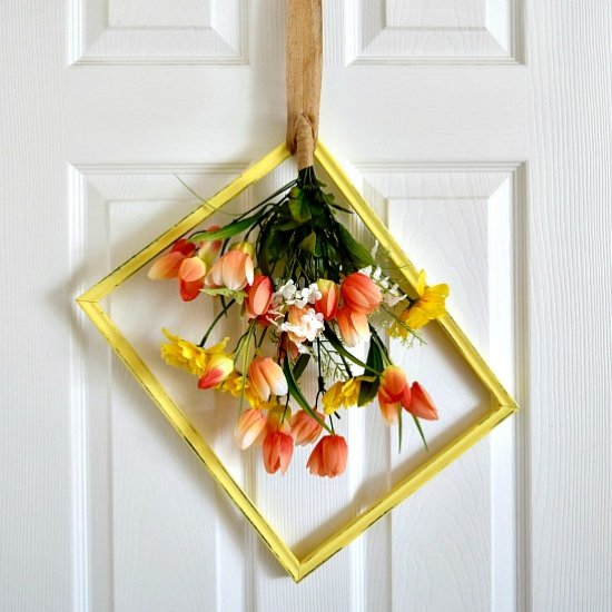 Spring Picture Frame Wreath