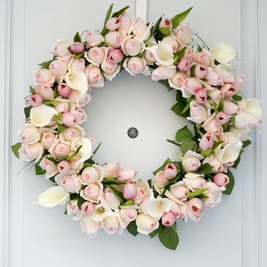 Spring Rosebud Wreath