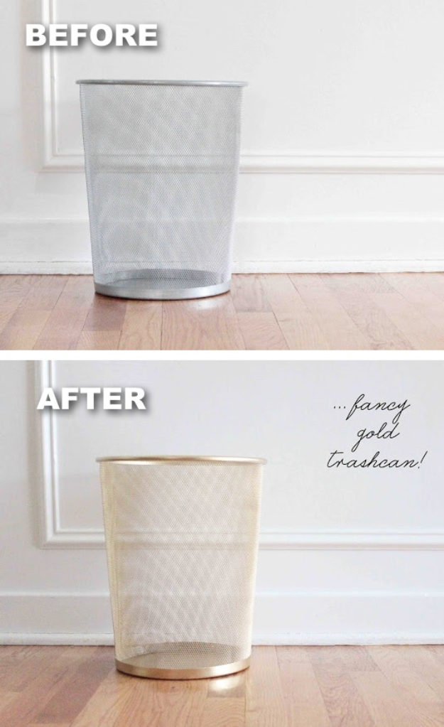 Trash Can Spray Paint Makeover