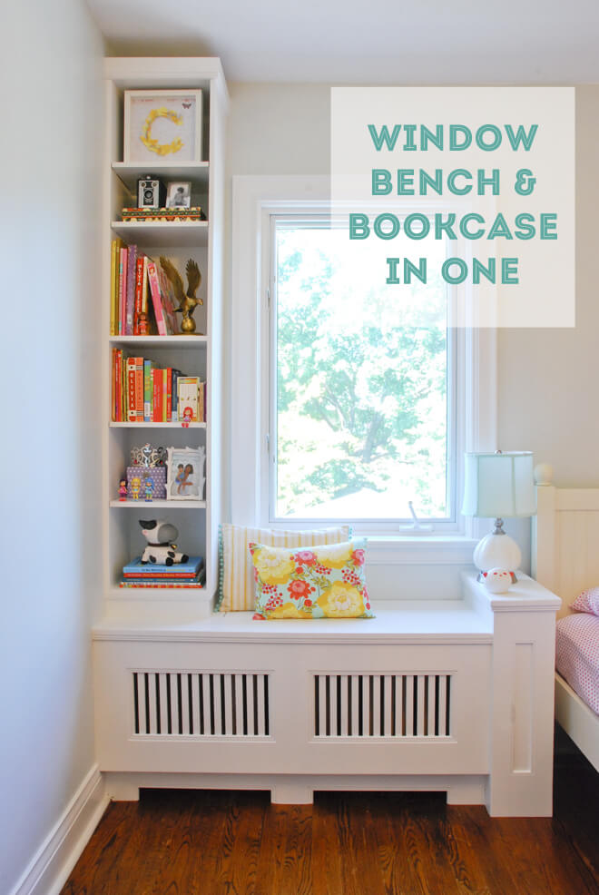 Window bench & Bookcase In One