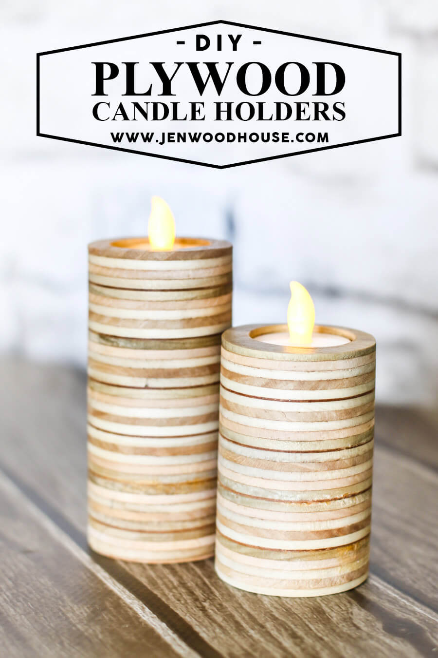 Plywood Candle Holders