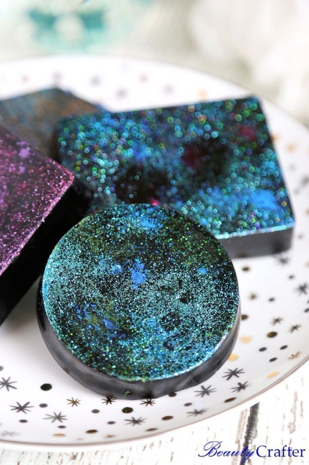 DIY Soap Recipes, Cosmic Charcoal Soap