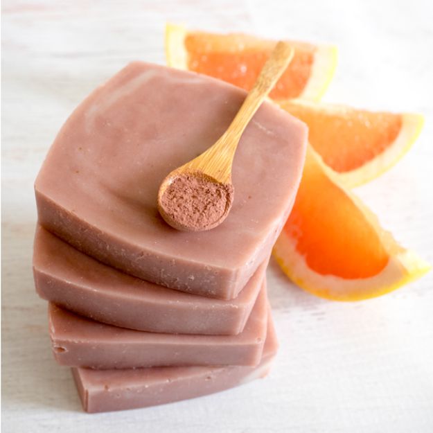 DIY Soap Recipes, Natural Pink Grapefruit And Clay Soap