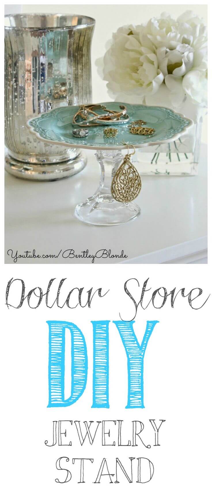 DIY Dollar Store Jewelry Stand